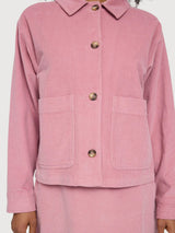 Jacket Corduroy Woman Cotton Blush Pink | Mazine