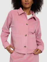 Jacket Corduroy Woman Cotton Blush Pink | Mazine