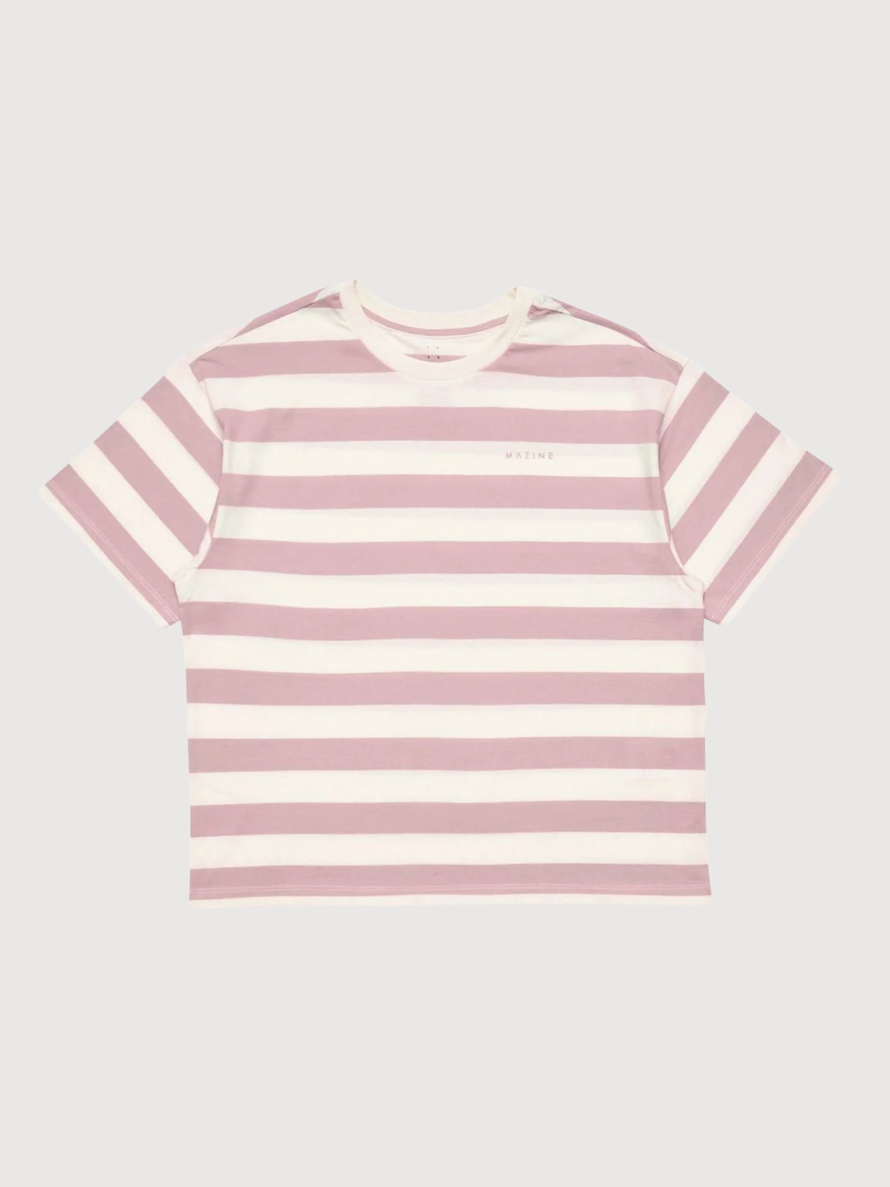 T-Shirt Bold Striped Woman Orchid/white | Mazine