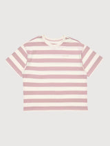 T-Shirt Bold Striped Woman Orchid/white | Mazine