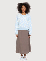 Pullover Leo Jacquard  Dream Blue/White | Mazine