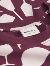 T-shirt Stockholm Wine Cups Fig Red | DEDICATED