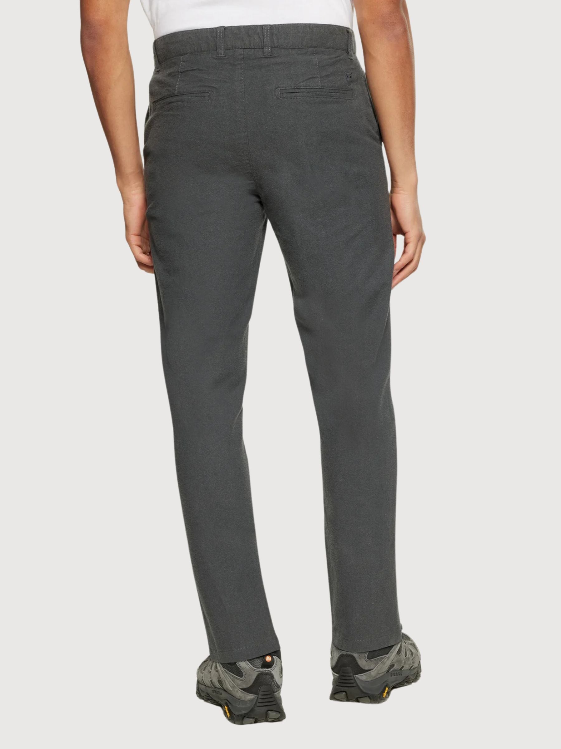 Chuck Flannel Chino Pants Grey Man | Knowledge Cotton Apparel