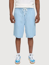 Shorts Denim Pull-On Man Light Blue Wash | Mazine