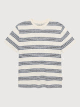 T-shirt Stockholm Floral Stripe Blue |  Dedicated