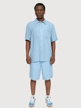 Shirt Shortsleeve Denim Man LightBlueWash | Mazine