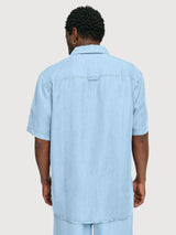 Shirt Shortsleeve Denim Man LightBlueWash | Mazine
