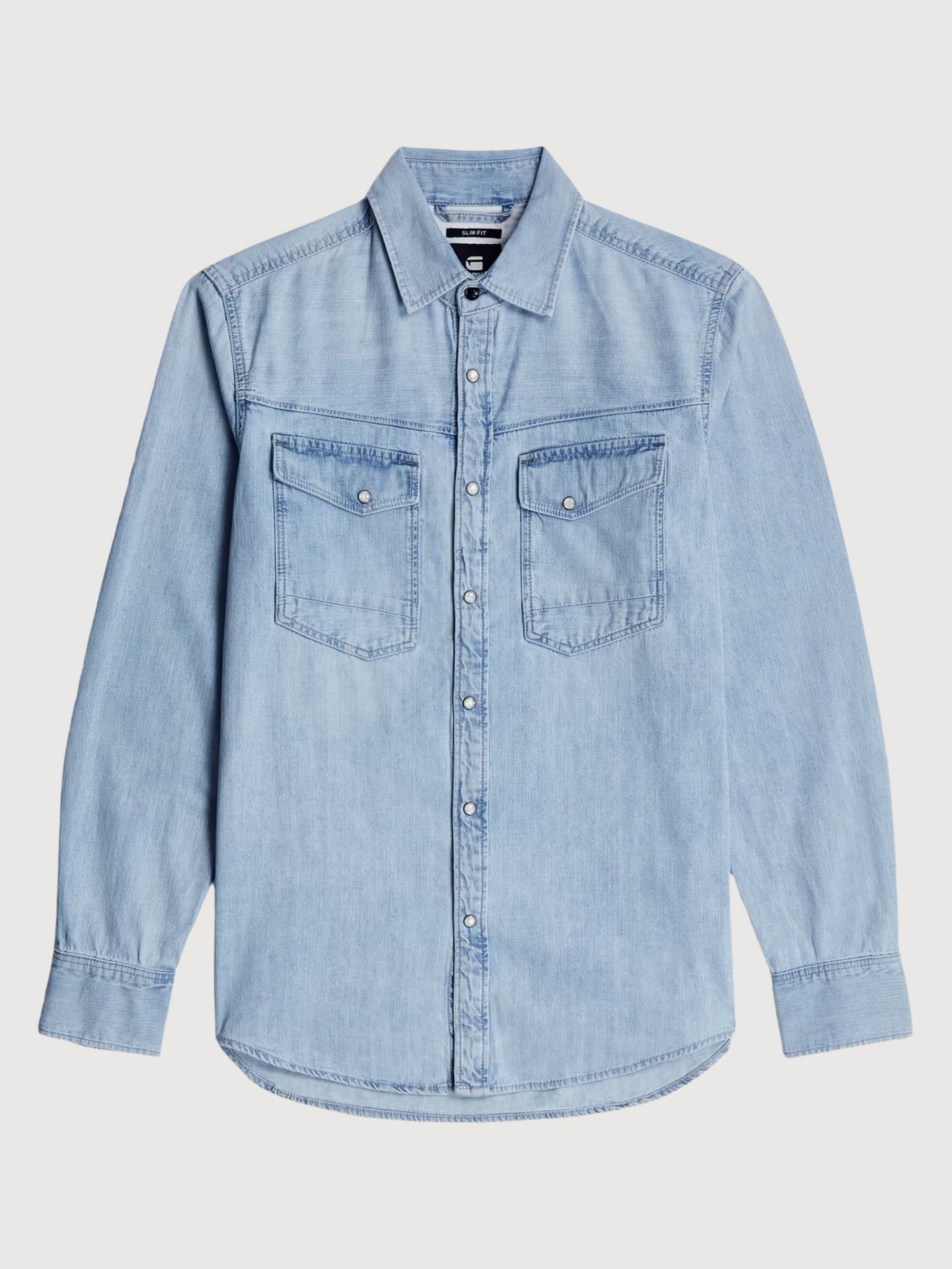Camicia Dakota da uomo, blu sbiadito dal sole | G-Star