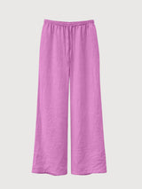 Trouser Drawstring Linen Woman VioletPink | Mazine