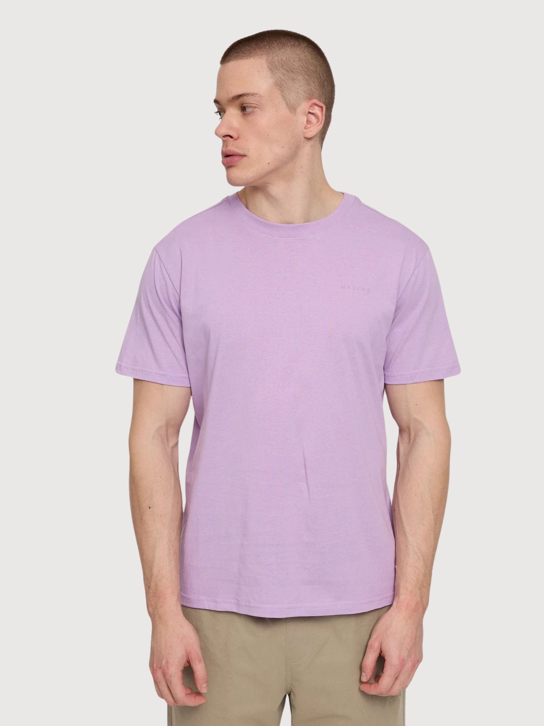 T-Shirt Basic Man Orchid Gots Cotton | Mazine