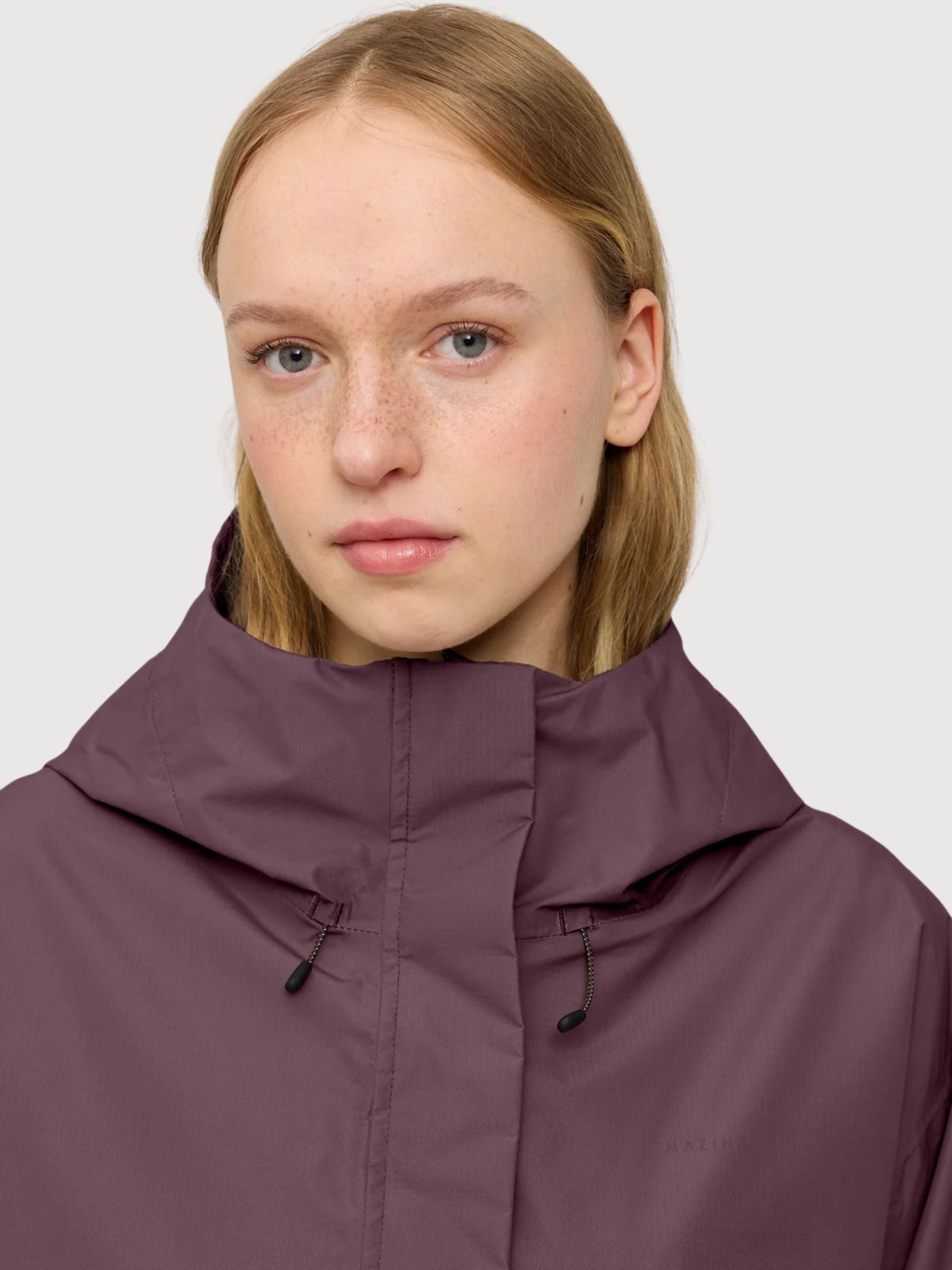 Jacket Short Ripstop Woman Berry Brown | Mazine