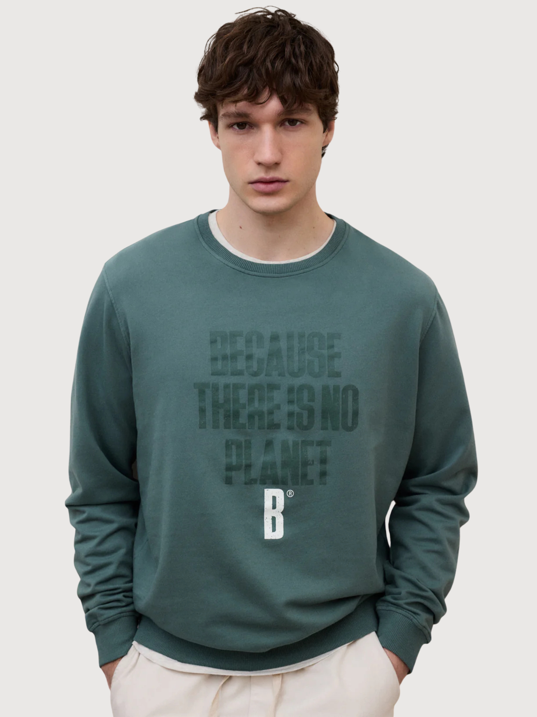 Felpa Bardera Uomo VerdeShadow Cotone | Ecoalf