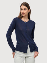 Cardigan Vanessa Woman Blue Mora Viscose | Rifo
