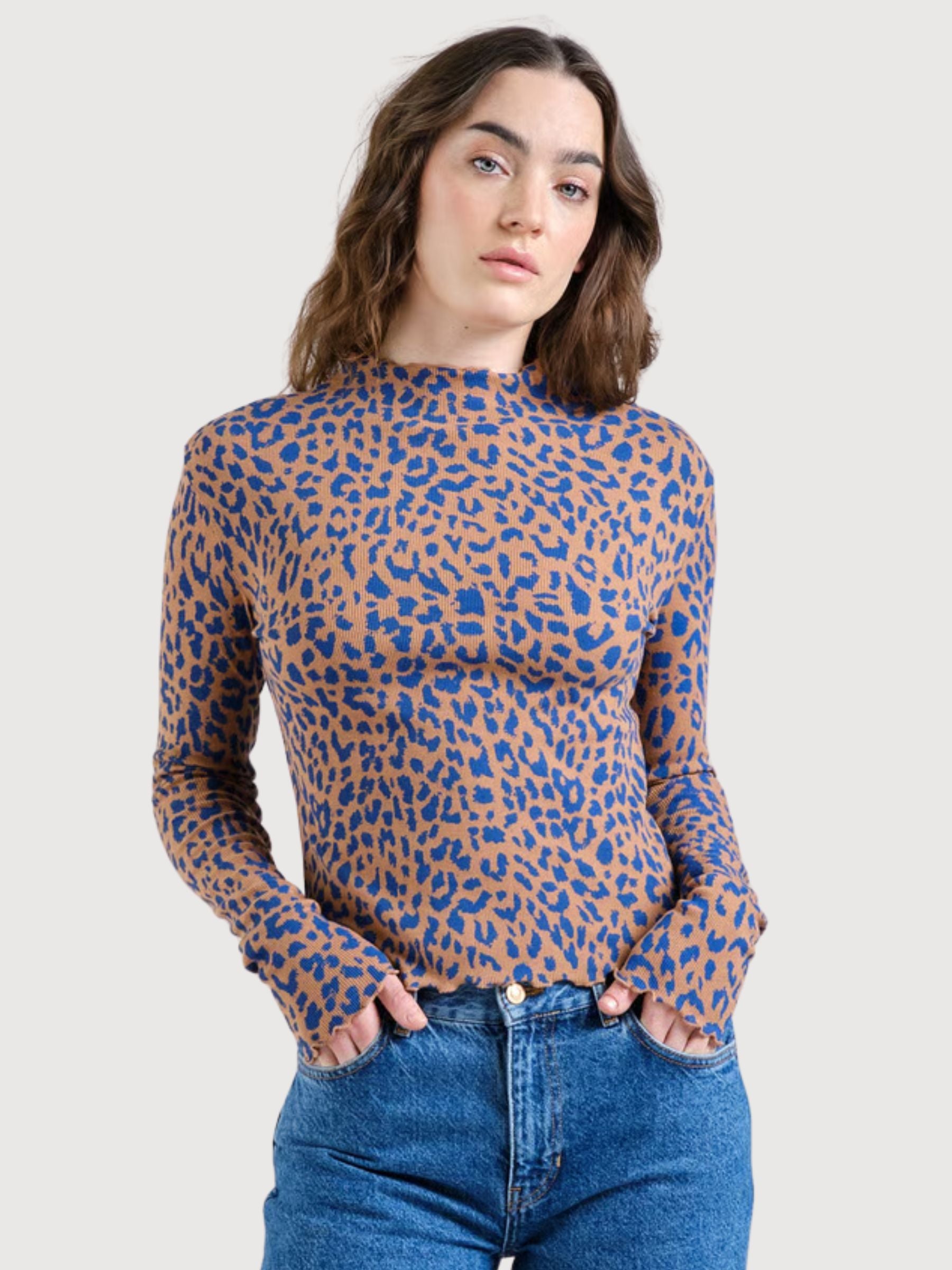 Longsleeve Ryd Leopard Light Brown | Dedicated