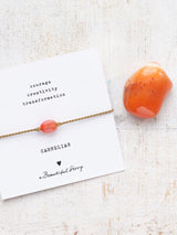 Armband Edelstein mit Karten Karneier | A Beautiful Story