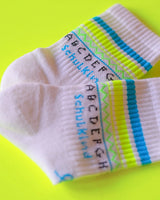 Socks ABC Neon Lemon Kids | Ooley