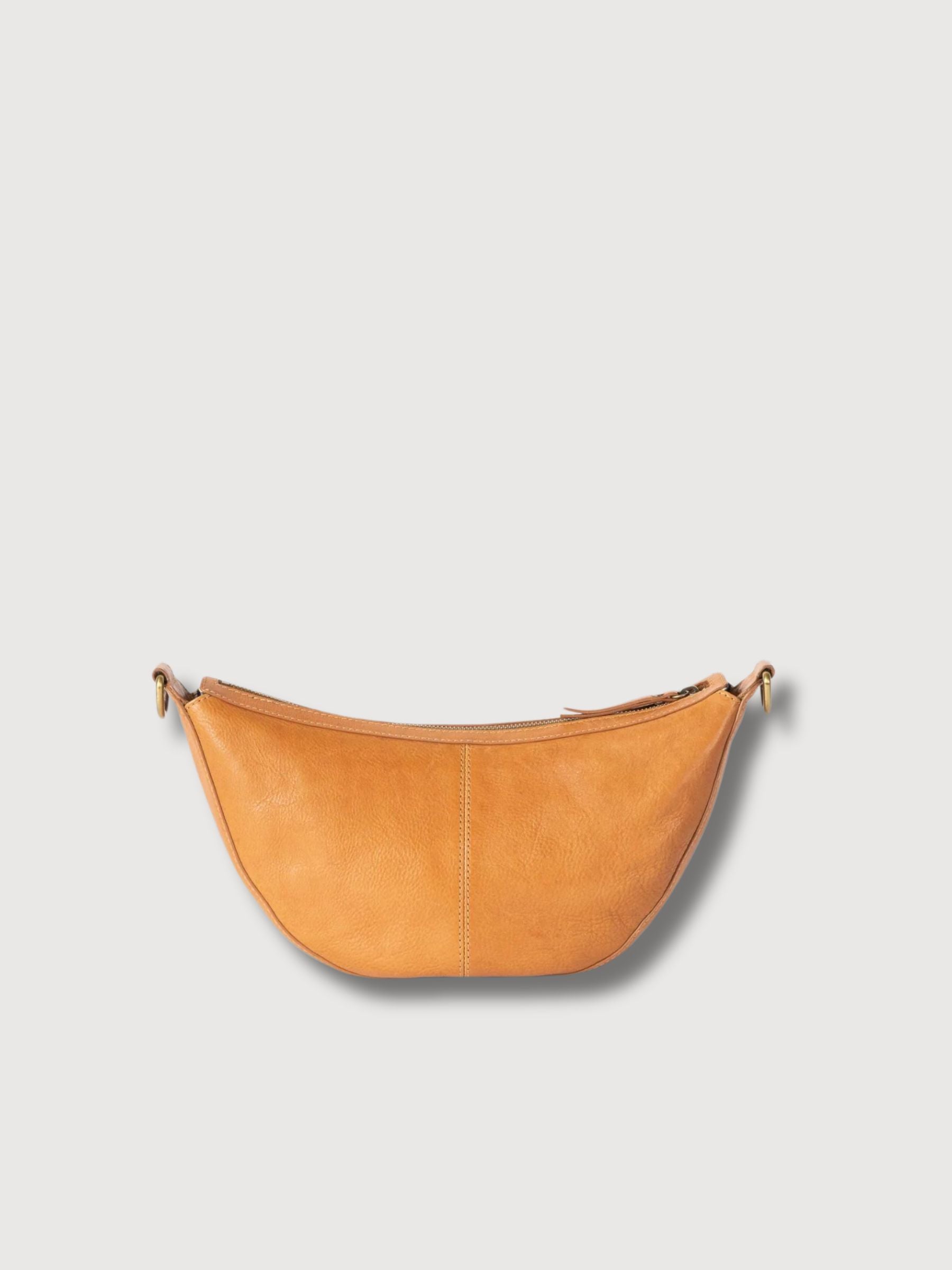 Borsa a tracolla Leo in pelle morbida Cognac | O My Bag