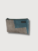 Pouch F06 Serena Grey & Light Blue In Used Truck Tarps | Freitag