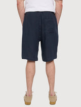 Shorts Linen Pull-On Man Ink Blue | Mazine