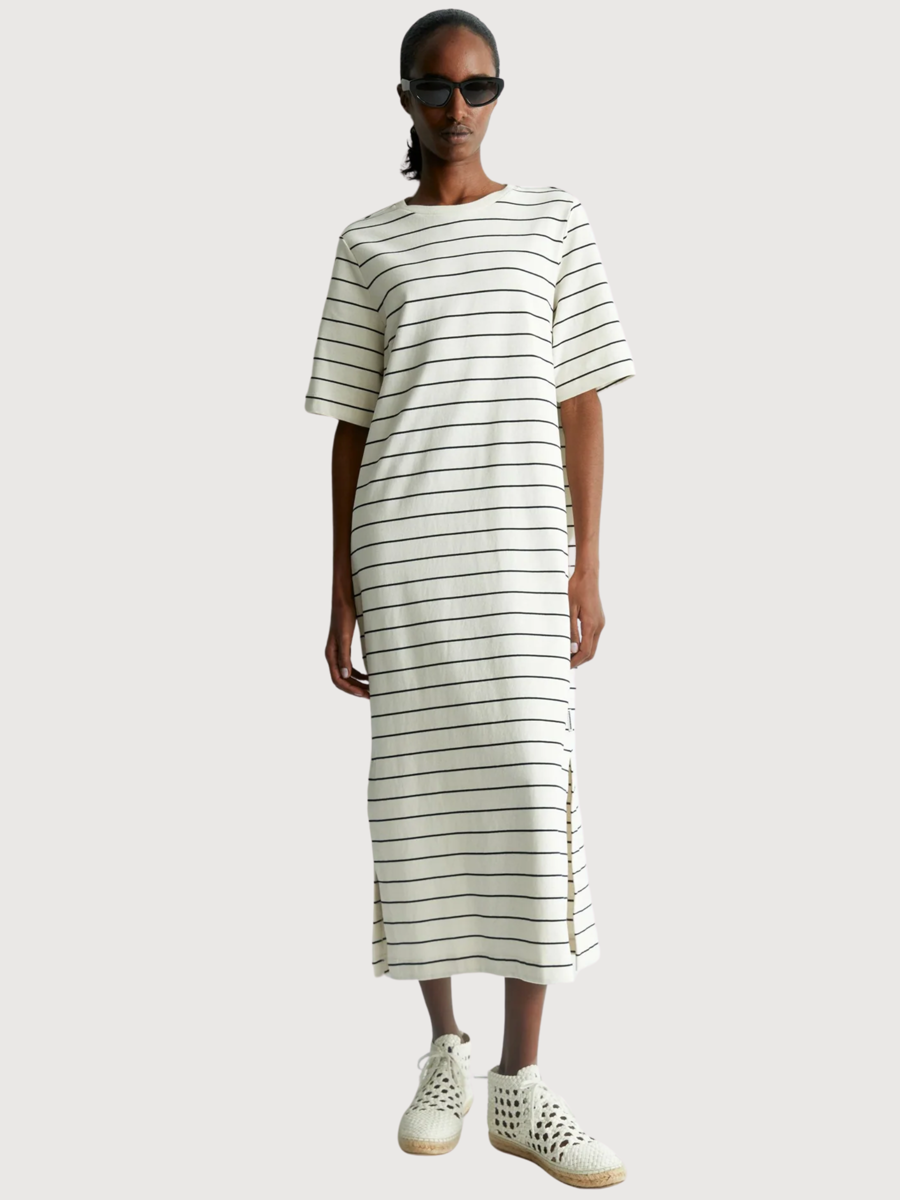 Dress Xelinaa Stripe Undyed Black | Armedangels
