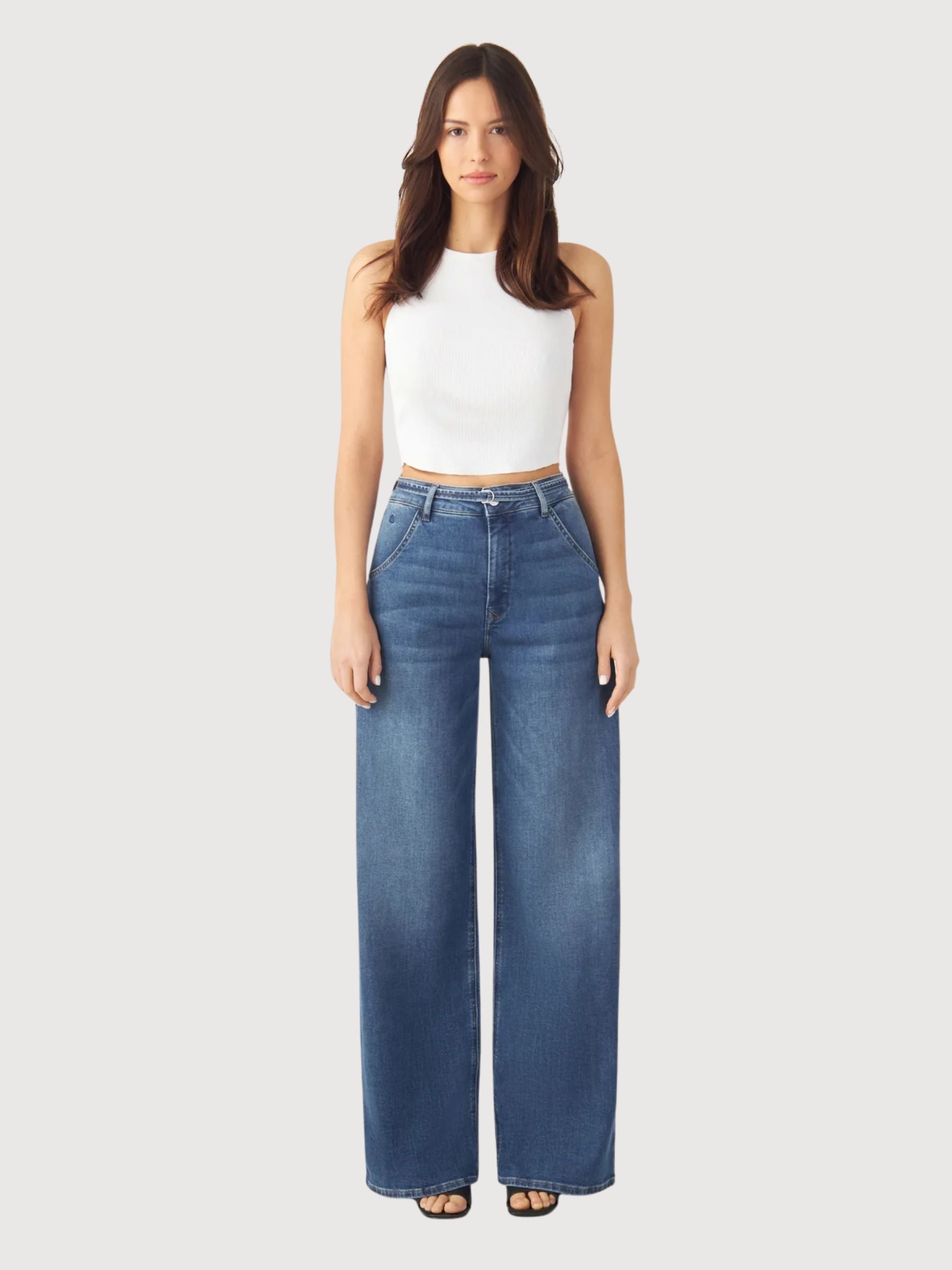 Jeans blinken weit, blau, Frau | Dawn