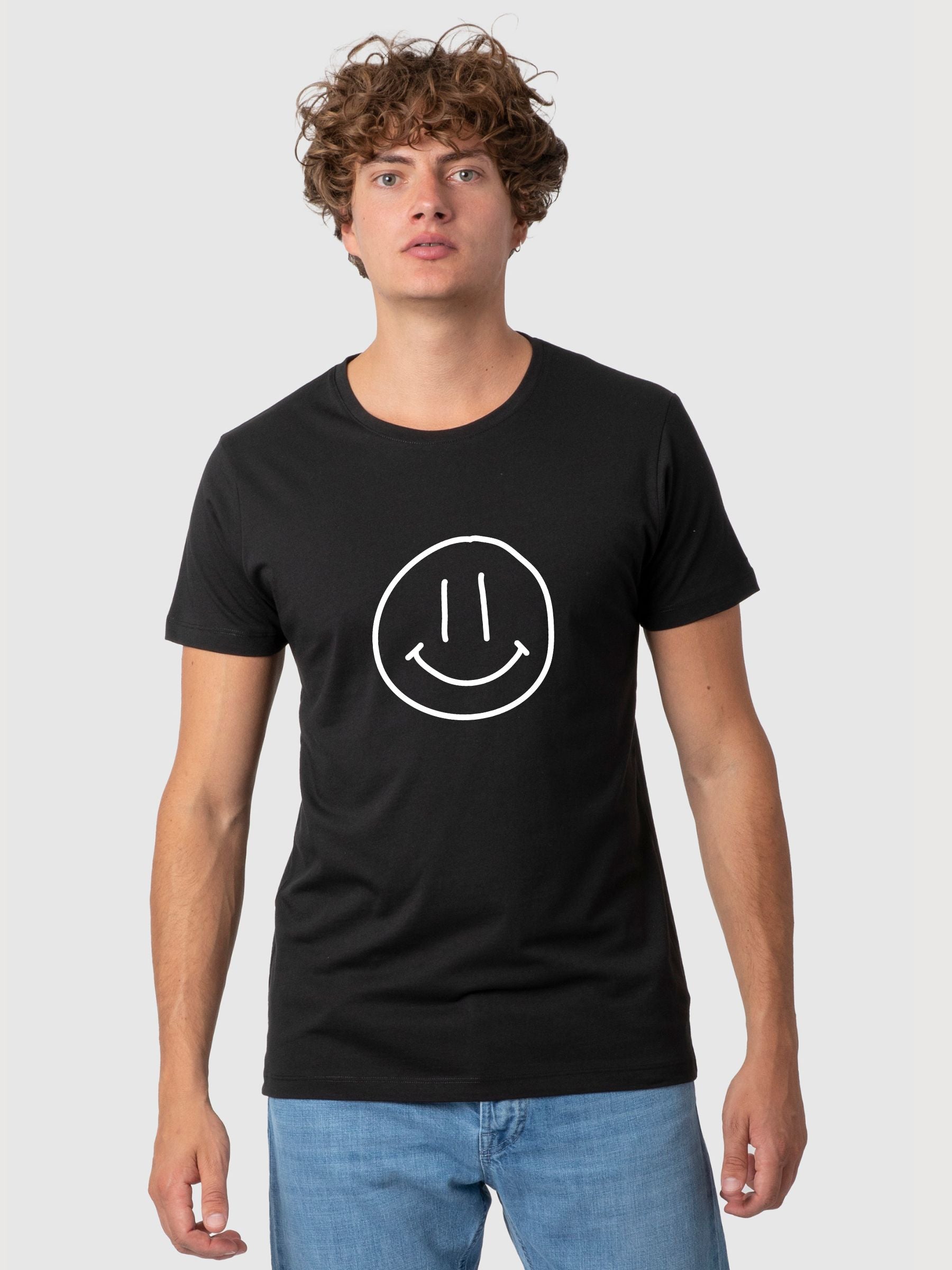 Daniel T-Shirt Smile Nero Uomo | Re-Bello