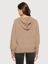 Felpa Cappuccio Beige Lana Donna | Knowledge Cotton Apparel