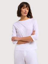 U-Boot Shirt mit 3/4 GOTS White | Lanius