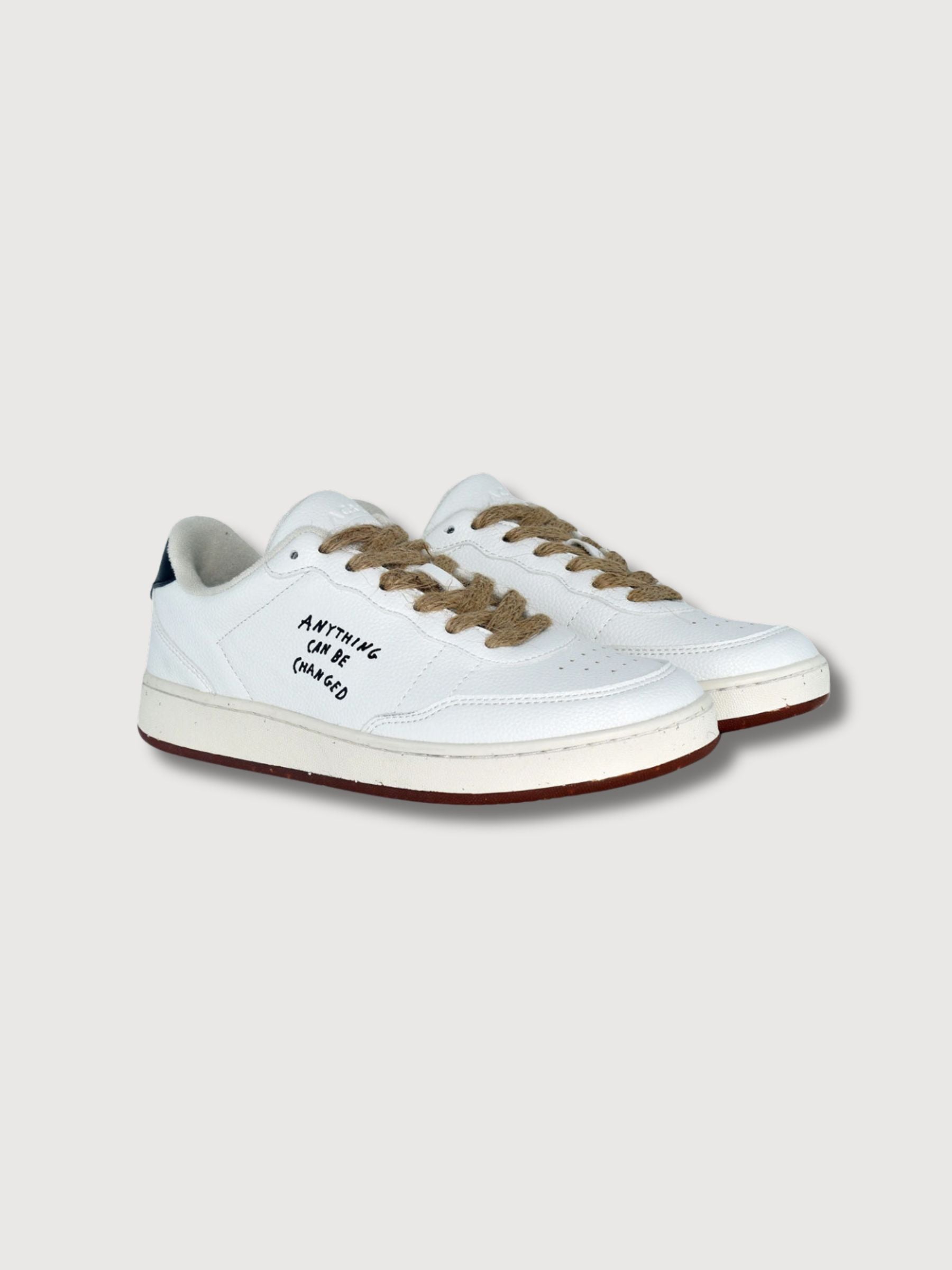 Sneaker Evergreen White/Black Vegan Leather | ACBC