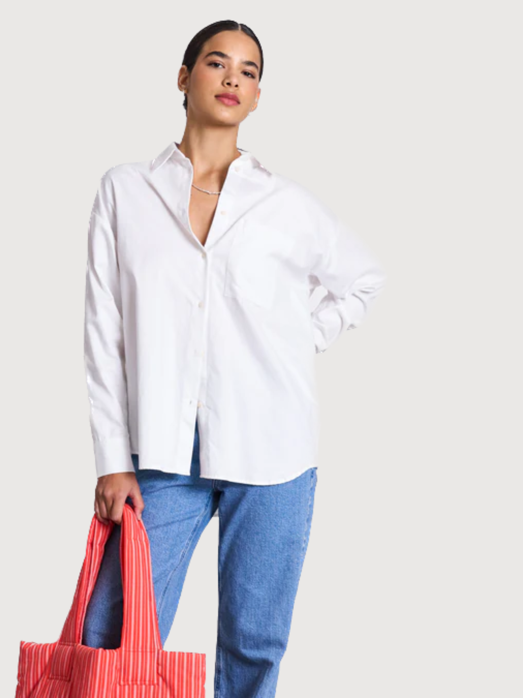 Camicetta Marmo Oversize Bianca Donna  | Jan N June