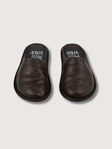 Slippers Roma Leather Cocoa Brown | VIBAE