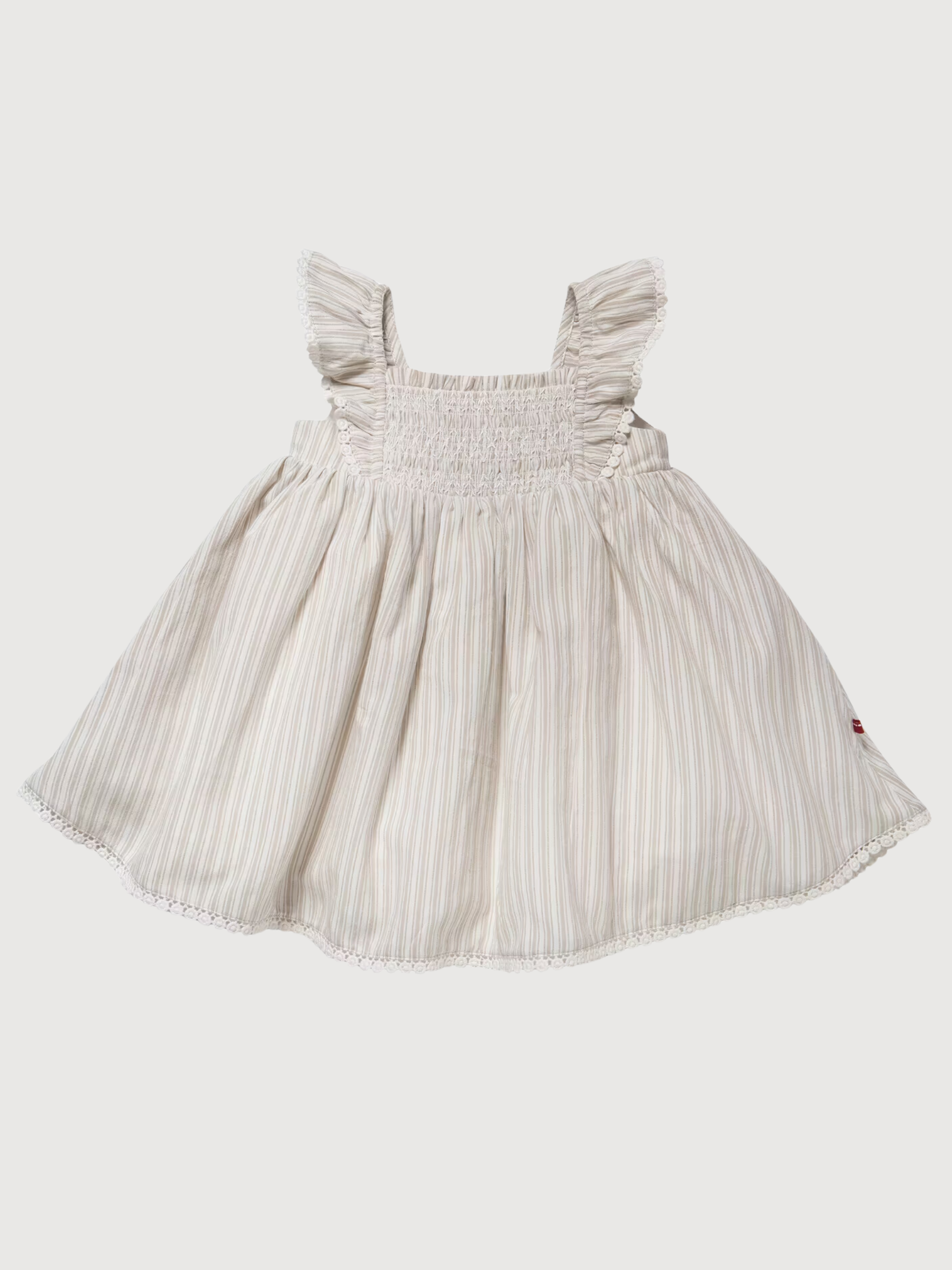 Dress with Flutter Sleeves Kid girl Organic Cotton | People Wear Organic