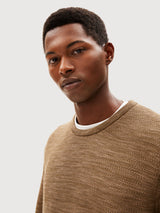 Tolaa Sweater Man Dried Moss Cinnamon | Armedangels