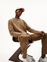 Tolaa Sweater Man Dried Moss Cinnamon | Armedangels