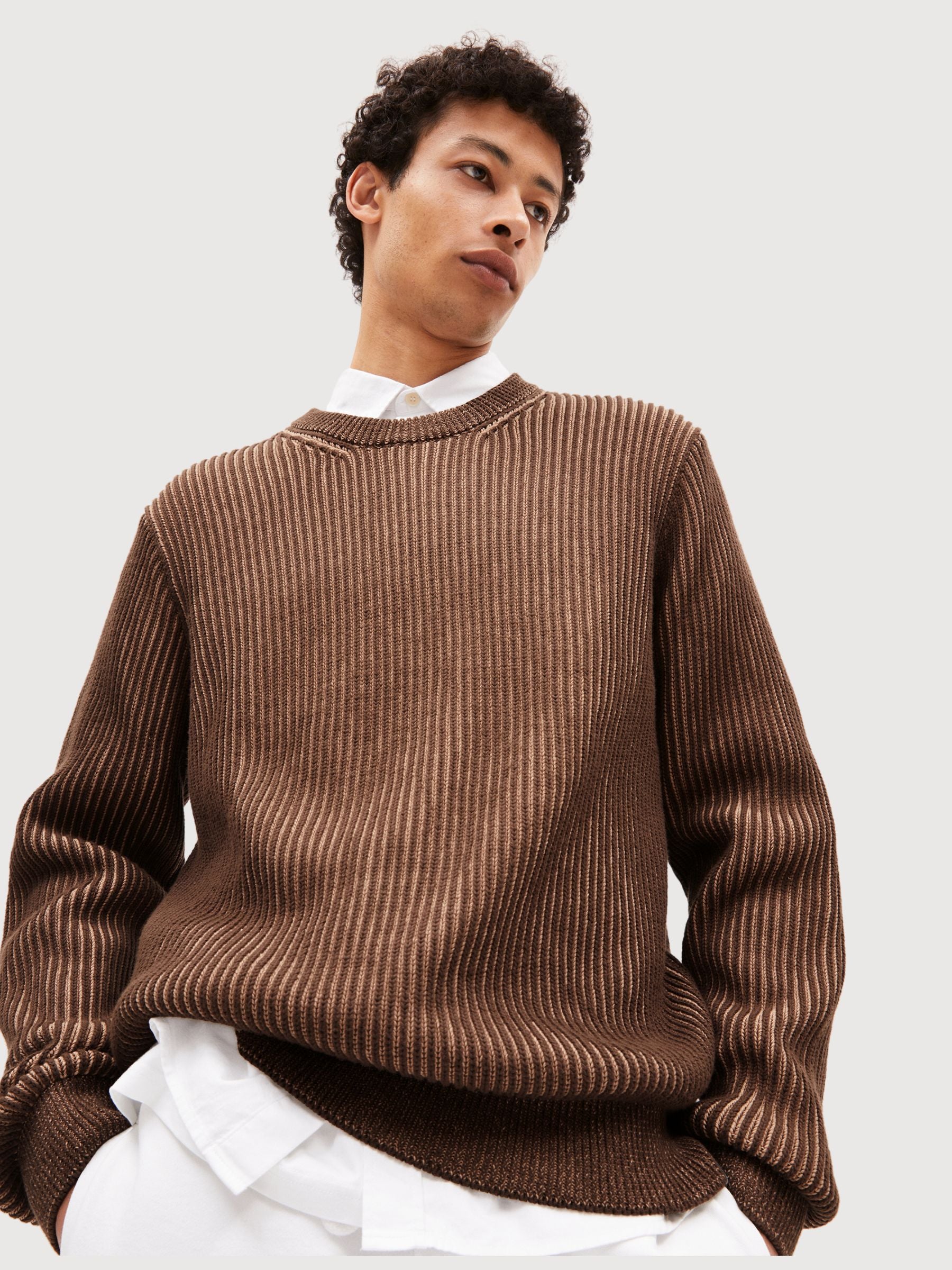 Andraas Maglione Marrone Uomo | Armedangels