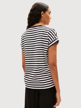 Idaara Stripes weiß schwarzes Hemd Frauen | Armedangels