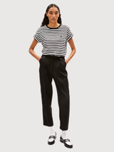 Idaara Stripes weiß schwarzes Hemd Frauen | Armedangels