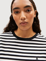 Idaara Stripes weiß schwarzes Hemd Frauen | Armedangels