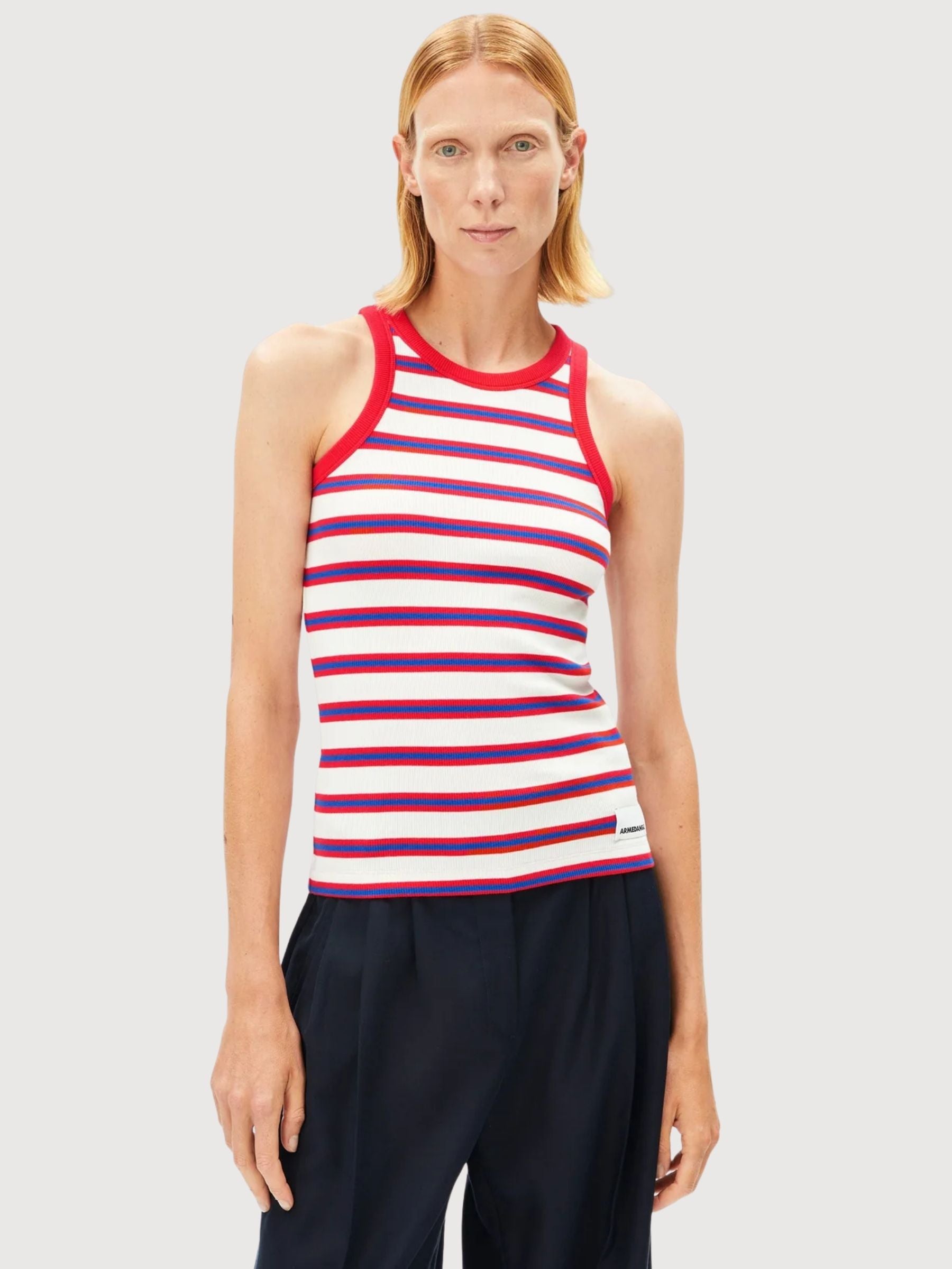 Top Kanitaa Stripes Red Dynamo | Armedangels