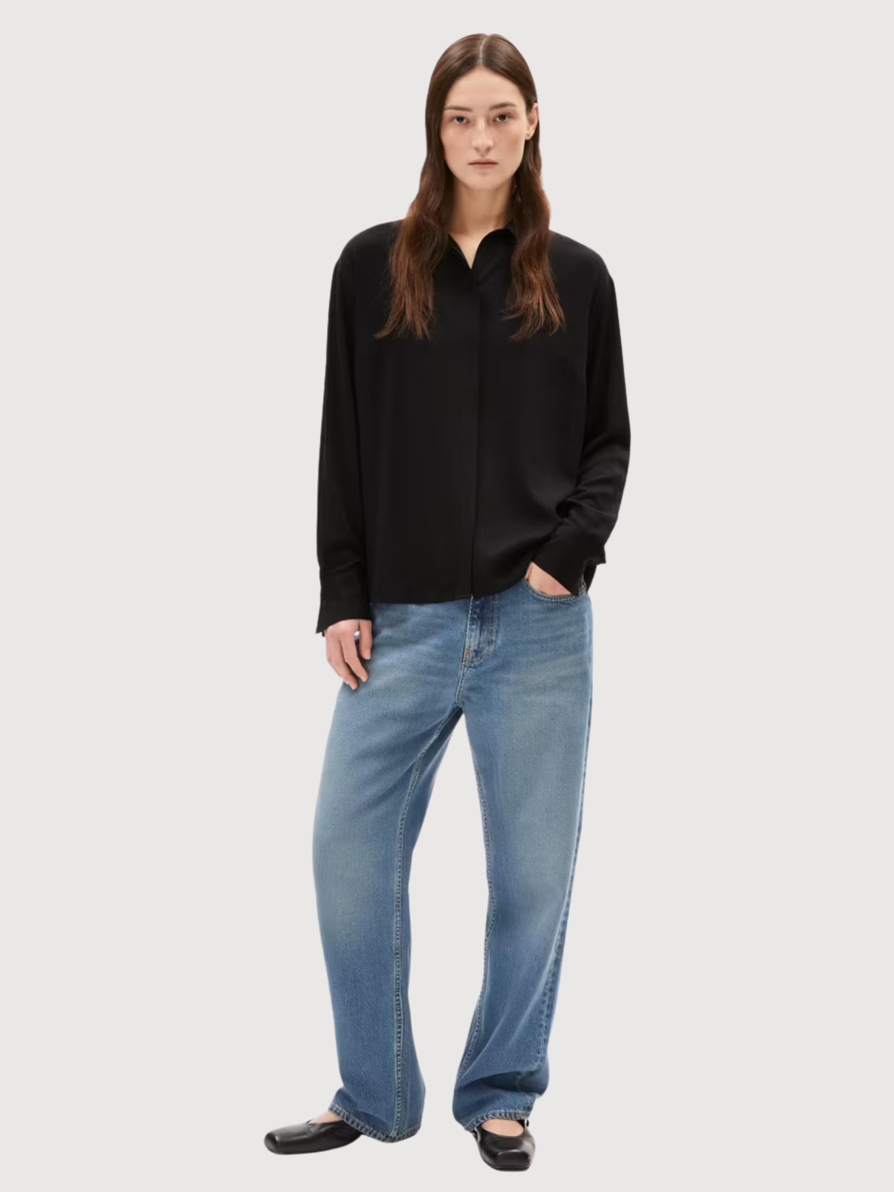 Blouse Larisaana Black Woman Viscose | Armedangels