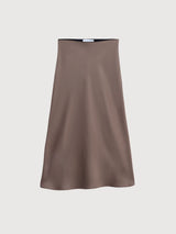 Lenovaa Skirt Satin Walnut Cream | Armedangels