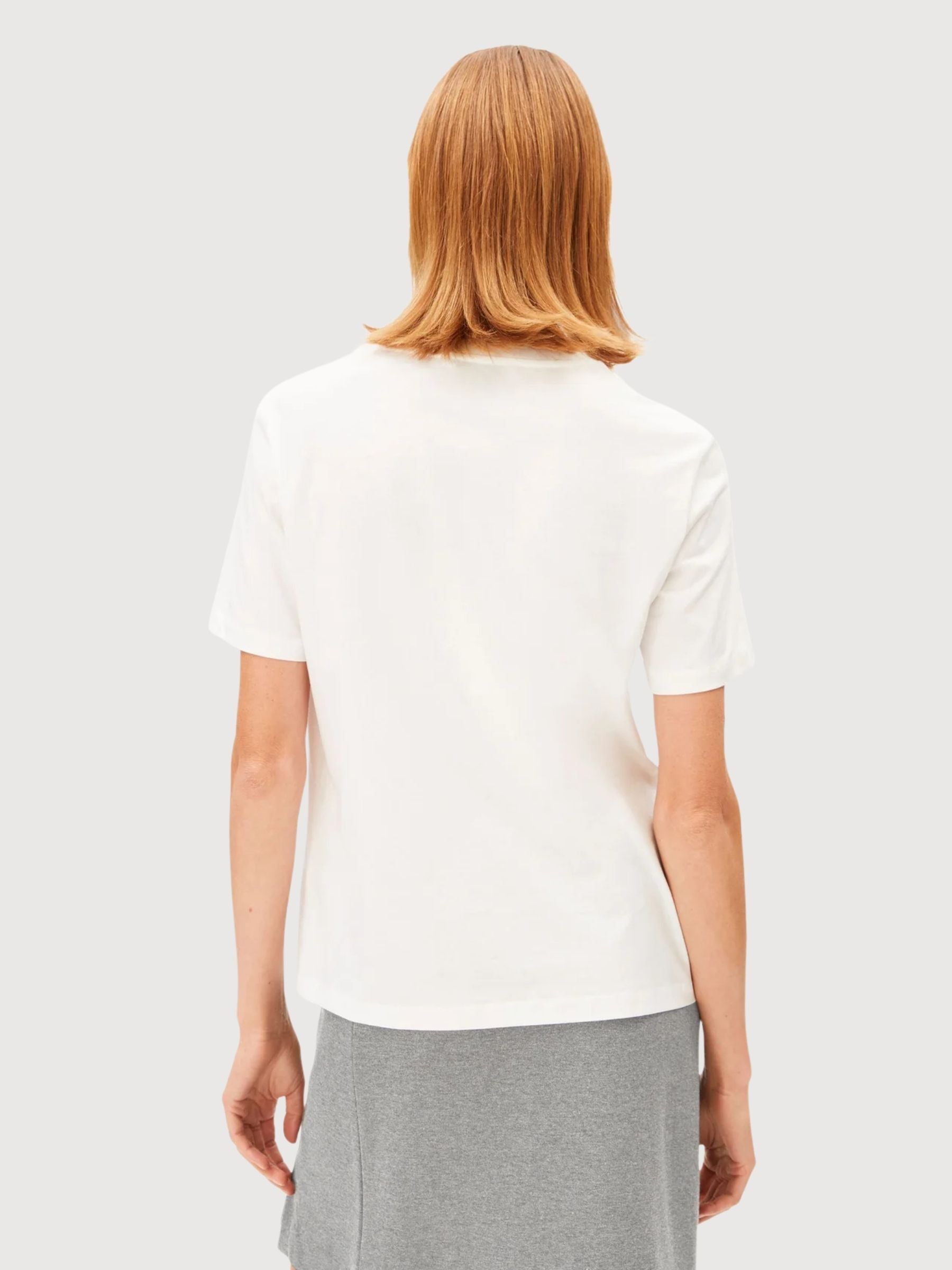 T-Shirt Lualaa Embro Woman White | Armedangels
