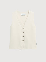 COMPACT BUTTONED KNIT VEST | ARMEDANGELS