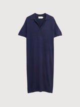 Fine Polo Knit Dress Tinted Navy | Armedangels