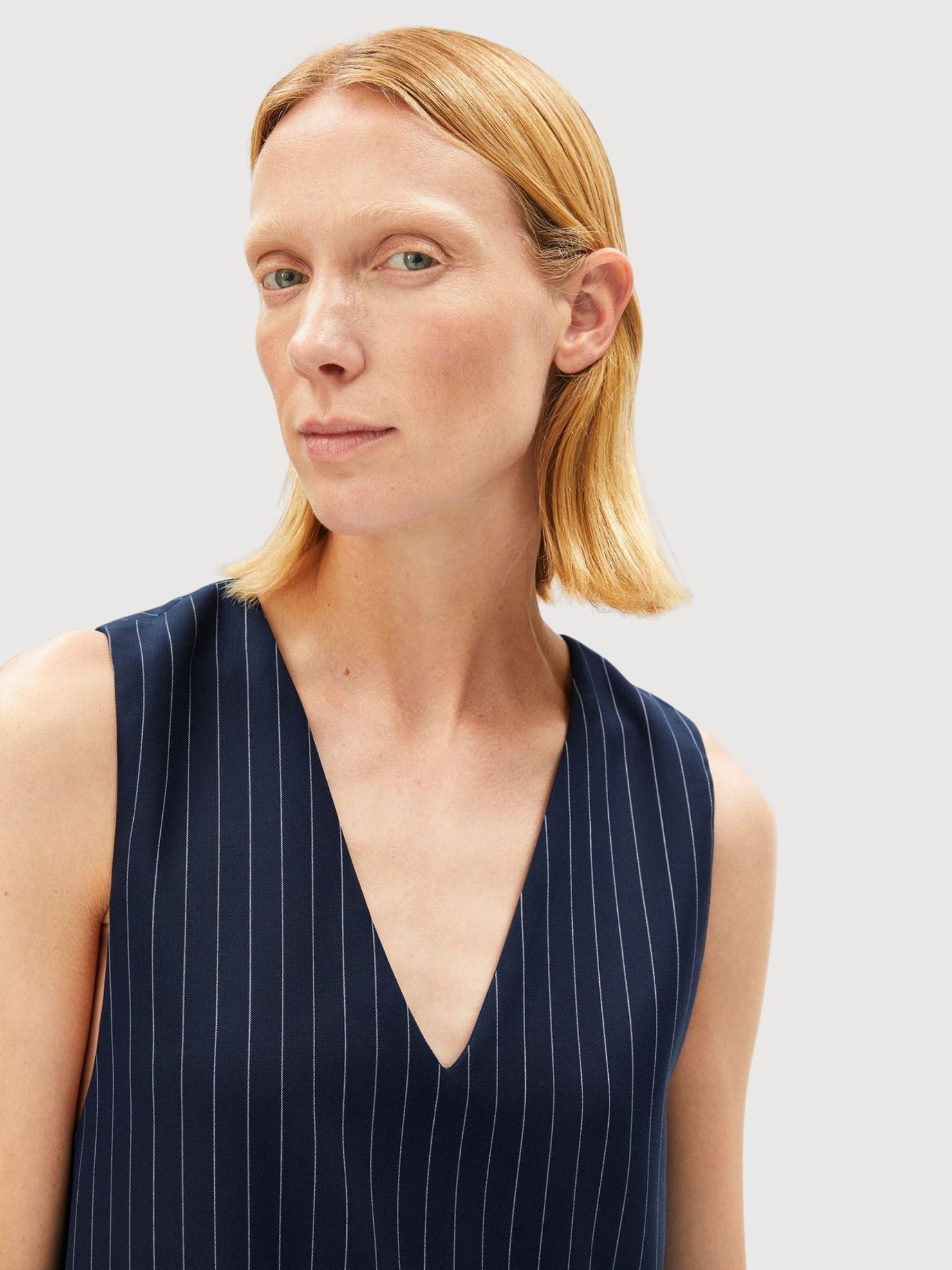 Kleid Pinaafo Nadelstreifen Nachthimmel | Armedangels