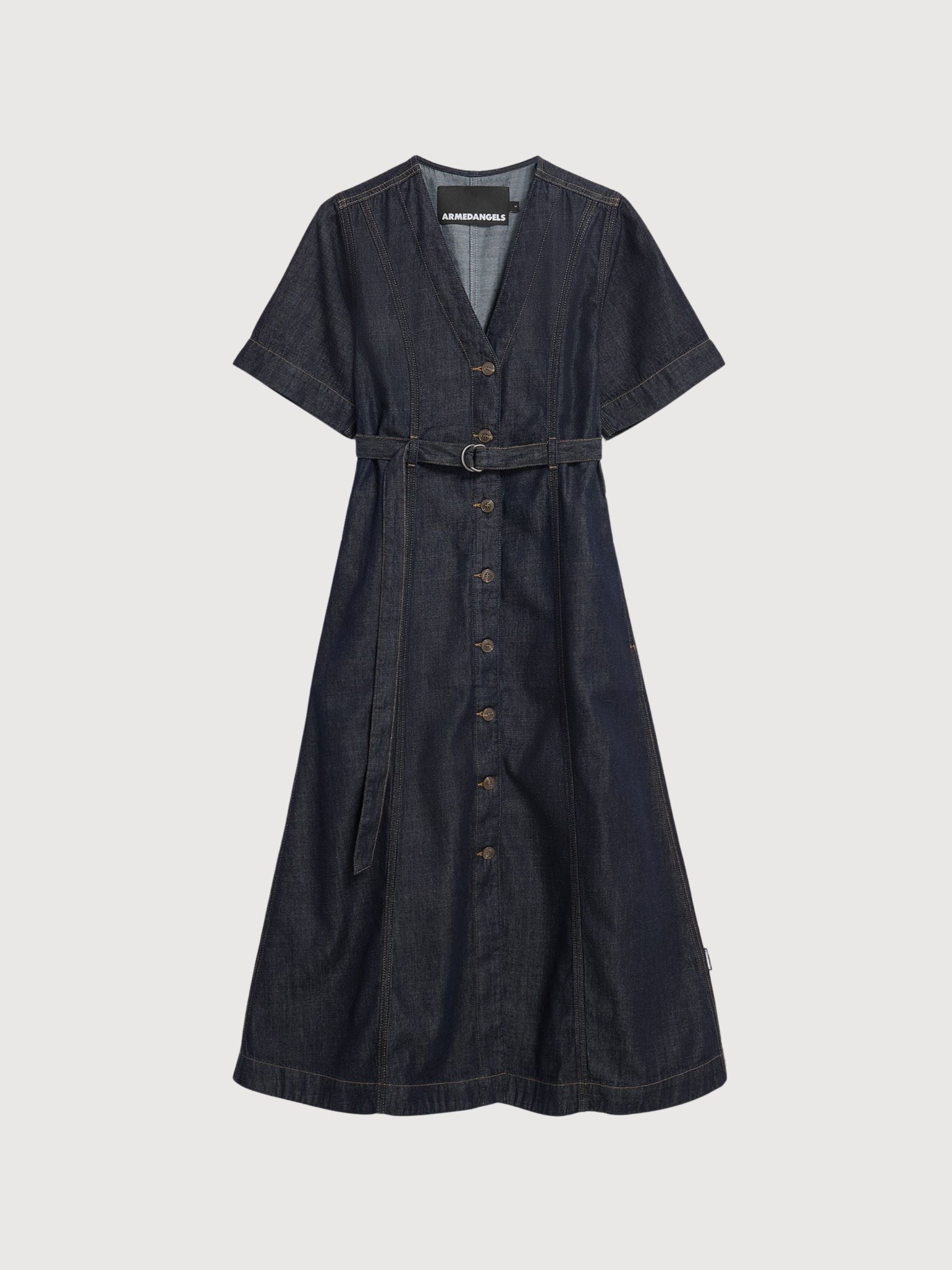 Abito midi in denim con cintura | Armedangels