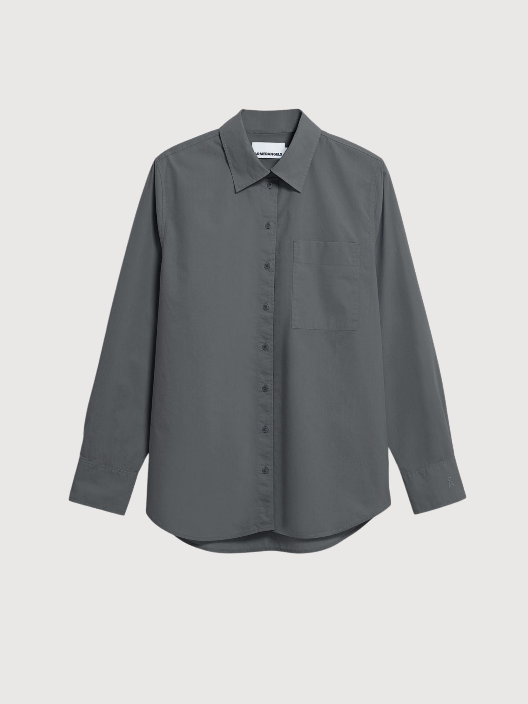 Shirt Loose Poplin Space Steel | Armedangels