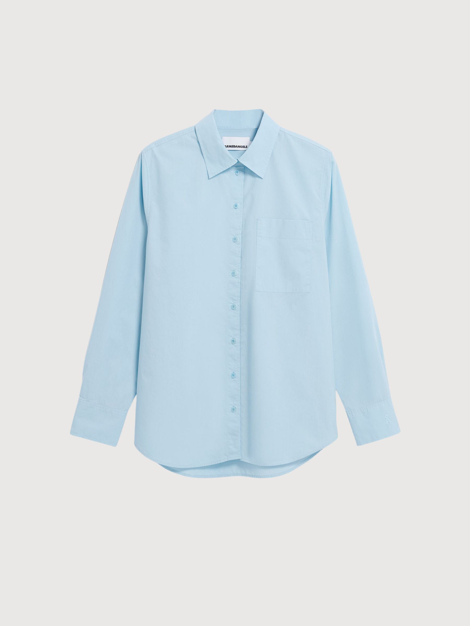 Shirt Loose Poplin Blue Glow | Armedangels