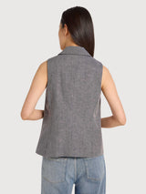 Long Vest Grey Melange | Lanius