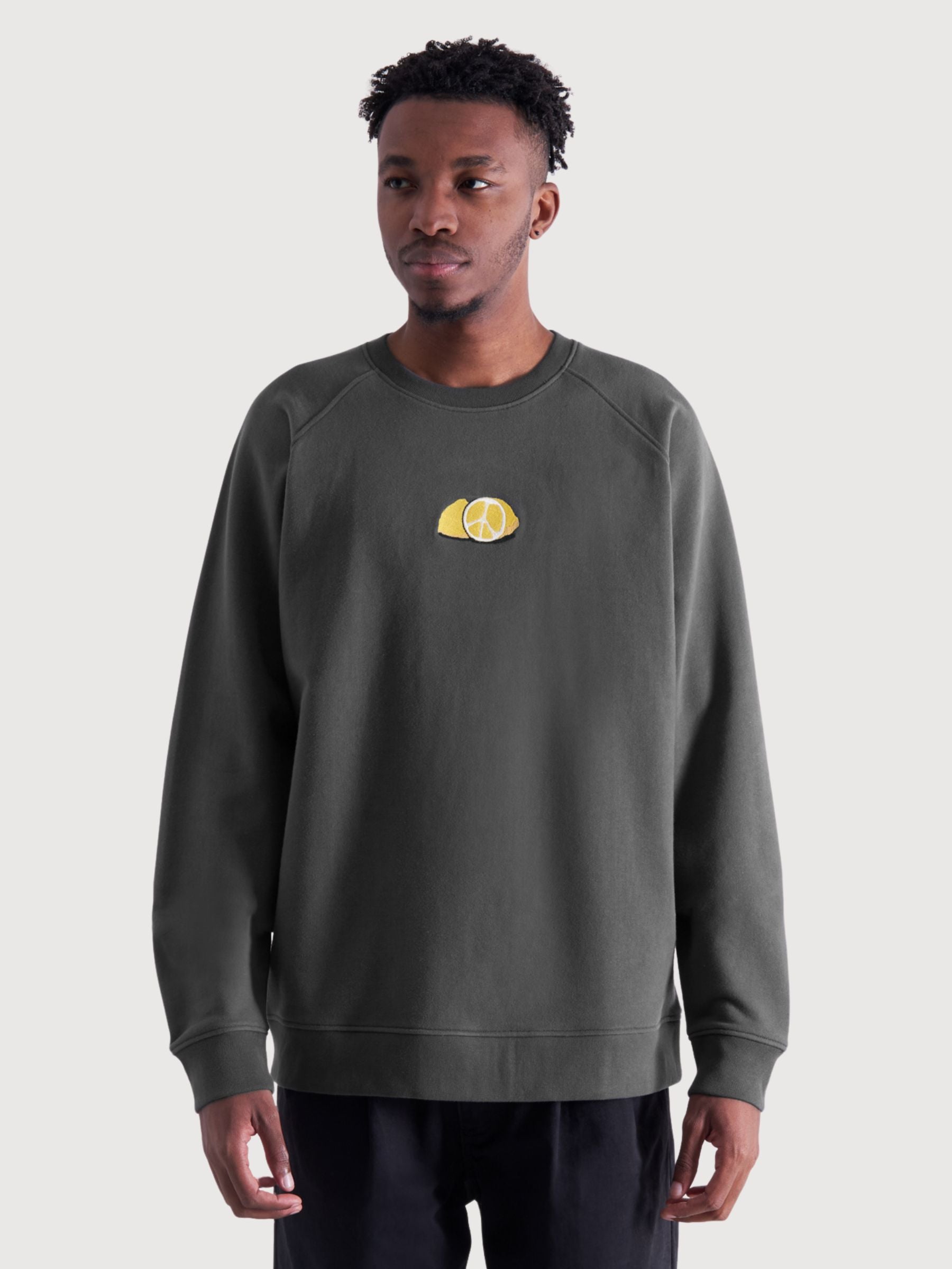 Sweatshirt Malmoe Lemon Grau Herren Baumwolle | Dedicated
